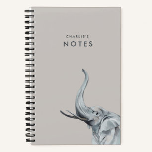Stylish Elephant Personalised Notebook