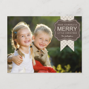 Stylish Embellishment Christmas Photo Card