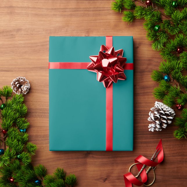 Stylish Emerald Teal Gift Wrapping Paper Design (Holiday Gift)