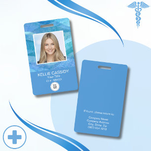 Stylish Employee Photo Custom Business ID Badge