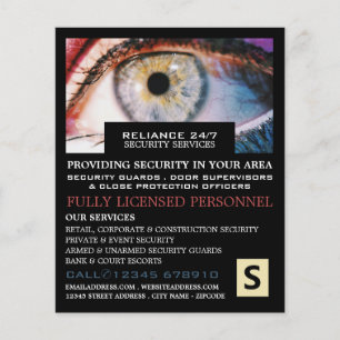 Stylish Eye Image, Security Personnel Advertising Flyer