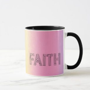 Stylish faith typography coffee mug