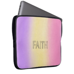 Stylish faith typography  laptop sleeve