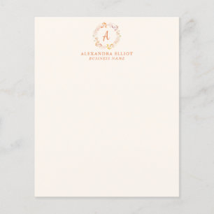 Stylish Fall Floral Watercolor Business Stationery