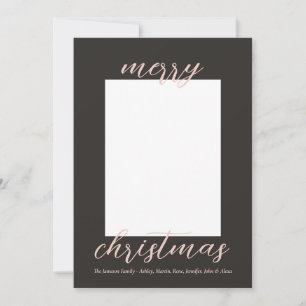 Stylish Family Photo Christmas New Year New Home Holiday Card
