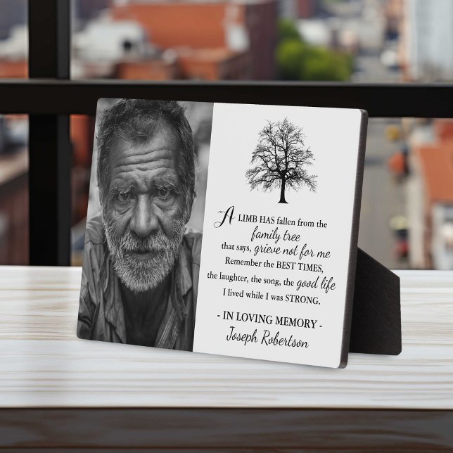 Stylish Family Tree | Photo Keepsake Memorial Plaque (Creator Uploaded)