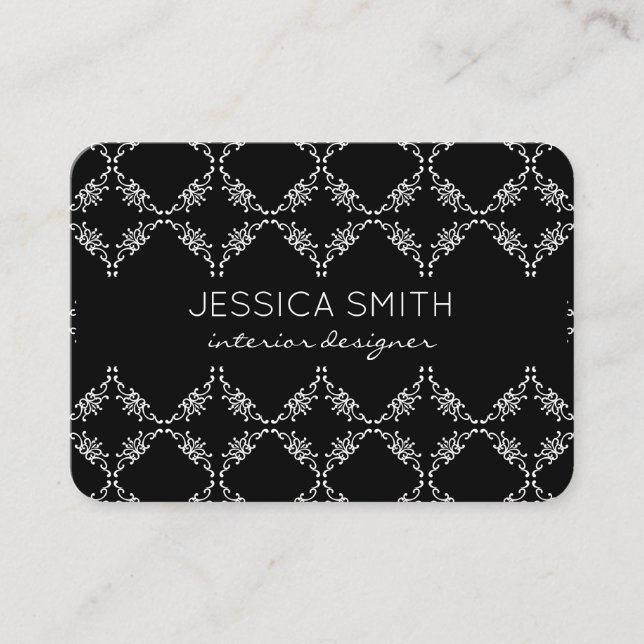 Stylish Fancy Pattern Business Card (Front)