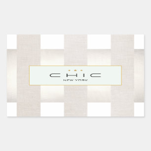 Stylish Fashion and Beauty Modern Striped Rectangular Sticker