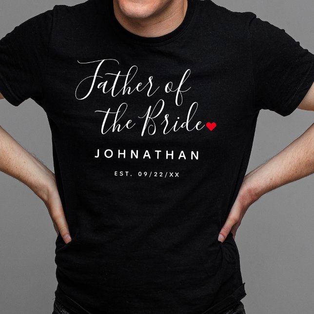 Stylish Father Of The Bride Wedding T-Shirt (Creator Uploaded)