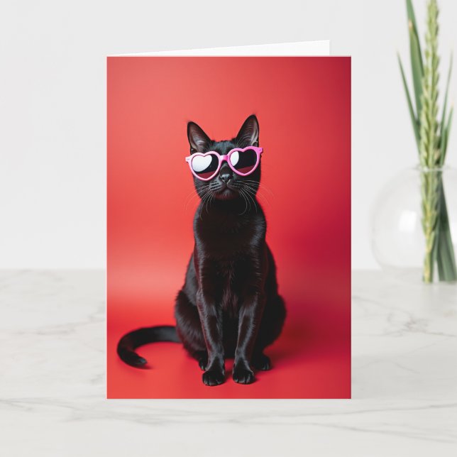 Stylish Fathers Day Kitten Card (Front)