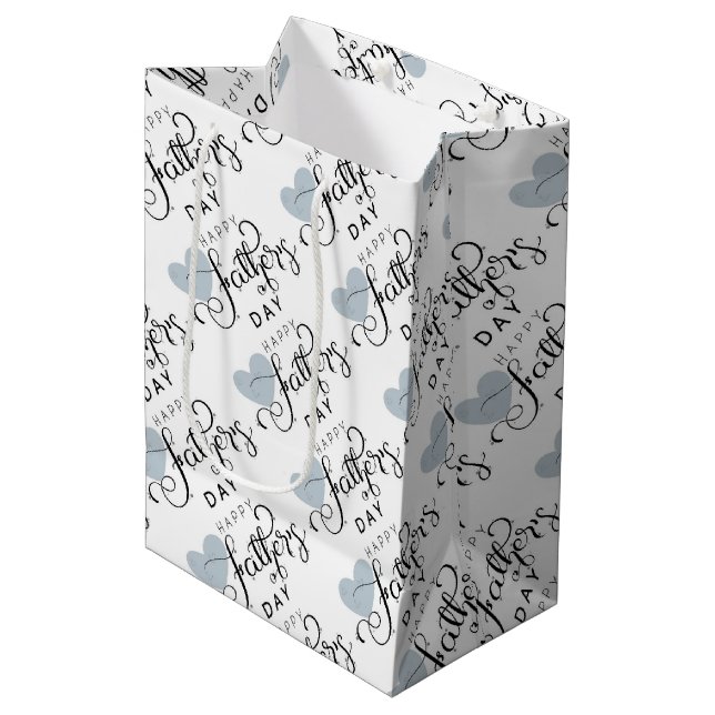 Stylish Father's Day  Medium Gift Bag (Front Angled)