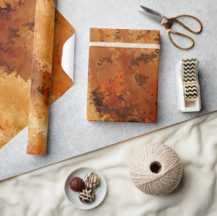 Stylish Faux Burled Walnut  Wrapping Paper