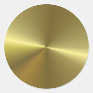 Stylish Faux Gold Metallic Look Blank Template Classic Round Sticker