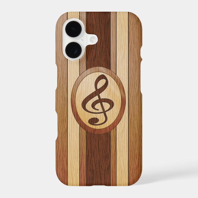 Stylish Faux Wood Treble Clef Inlay (Back)
