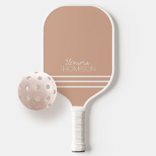 Stylish Feminine 3-Stripes Dusty Rose Pickleball Paddle