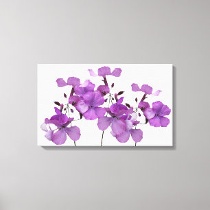 Stylish fine art purple lavender hot lilac flower canvas print