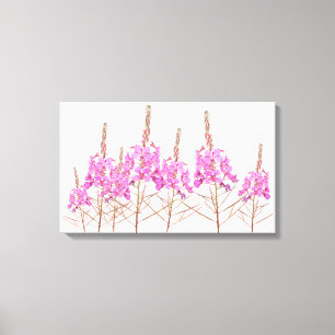 Stylish fine art purple pink willdfire floral boho canvas print
