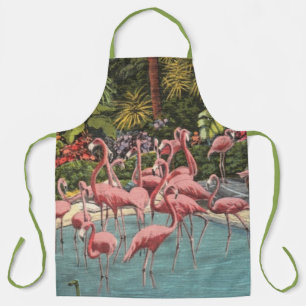 Stylish Flamingos  Apron