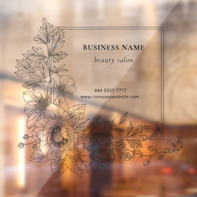 Stylish Floral Border Beauty Salon Business Name (Sheet 2)