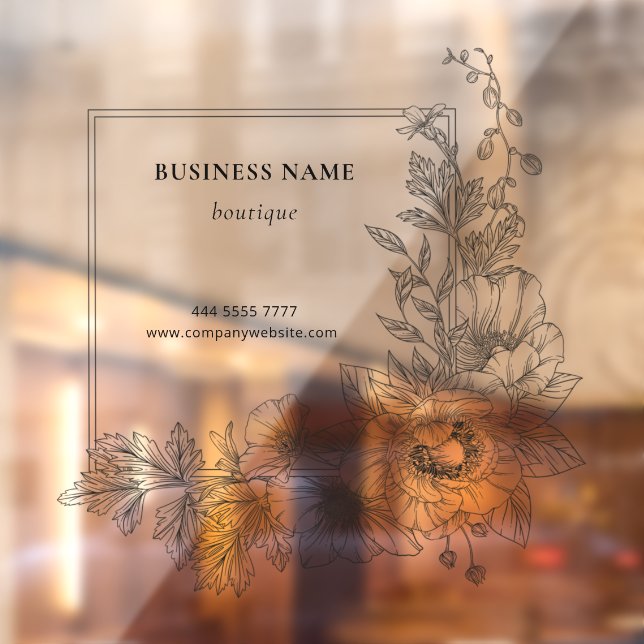 Stylish Floral Border Lounge Salon Business Name (Sheet 2)