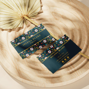 Stylish Floral Elegance Modern Chic Business Card