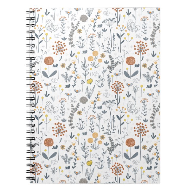 Stylish Floral Fantasy Notebook (Front)
