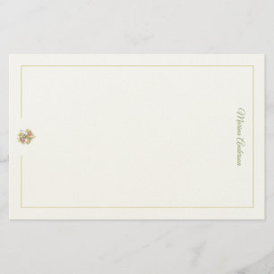 Stylish floral Fleur de Lys Personalised Name Stationery