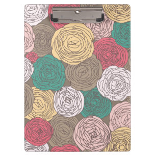 Stylish floral pattern. Bright floral Clipboard