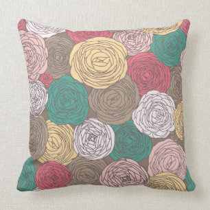 Stylish floral pattern. Bright floral Cushion
