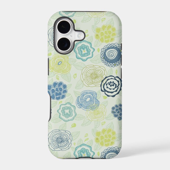 Stylish floral pattern with cute flowers (Back)