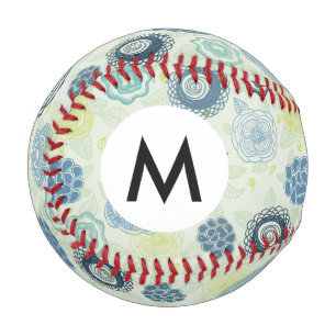 Stylish floral pattern with cute flowers baseball