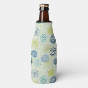 Stylish floral pattern with cute flowers bottle cooler