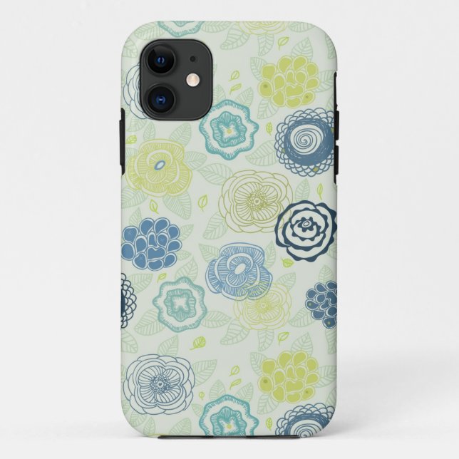 Stylish floral pattern with cute flowers Case-Mate iPhone case (Back)