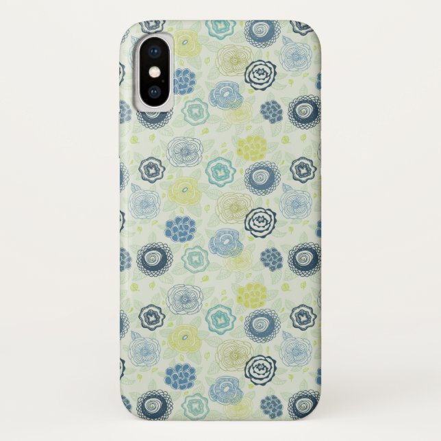 Stylish floral pattern with cute flowers Case-Mate iPhone case (Back)