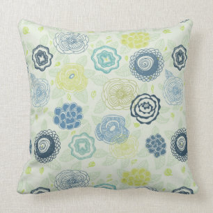 Stylish floral pattern with cute flowers cushion