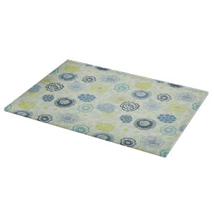 Stylish floral pattern with cute flowers cutting board