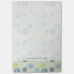 Stylish floral pattern with cute flowers post-it notes