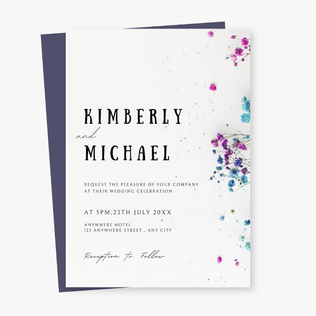 Stylish Floral Turquoise Save The Date Invitation  (Creator Uploaded)
