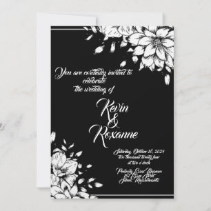Stylish Floral Wedding Invitation