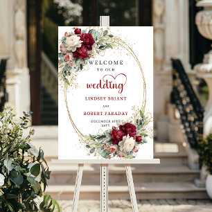 Stylish Floral Wedding Welcome Sign Printable