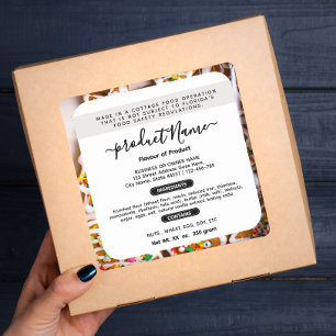 Stylish Florida cottage food label