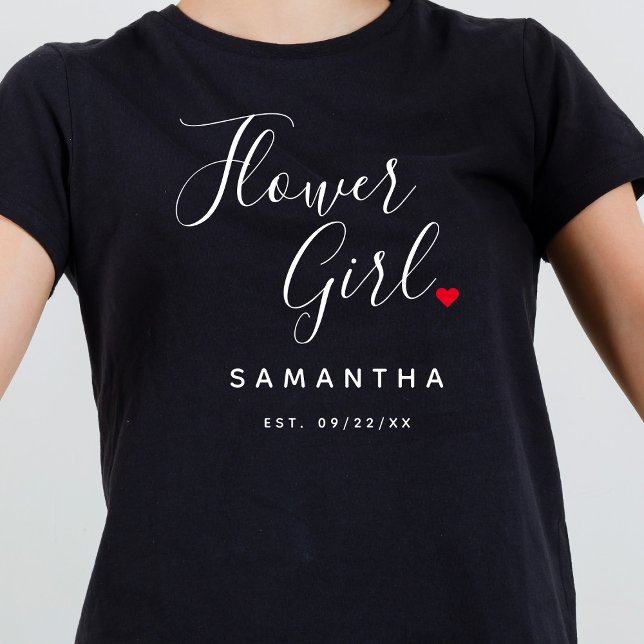 Stylish Flower Girl Wedding T-Shirt (Creator Uploaded)