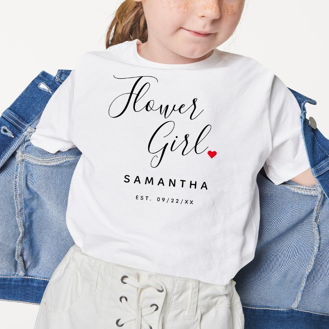 Stylish Flower Girl Wedding T-Shirt (Creator Uploaded)