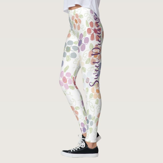 Stylish Flowered Sleepwear Leggings (Left)