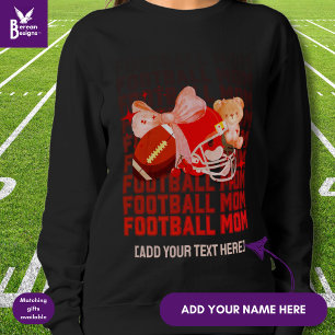 Stylish FOOTBALL MOM Coquette Sweatshirt