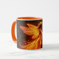 Stylish forest pixie cute fire luminous princess