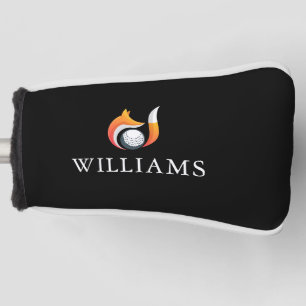 Stylish Fox And Ball Golf Personalised Name Golf Head Cover
