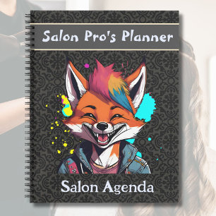 Stylish Fox Gifts for Hairdressers Hair Stylists Notebook