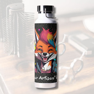 Stylish Fox Gifts for Hairdressers Hair Stylists Water Bottle