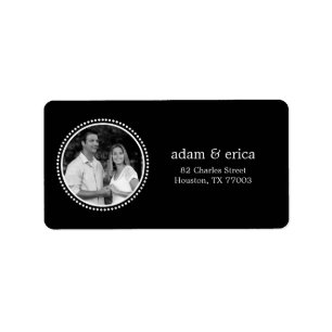 Stylish Frame Photo Address Labels (Black)